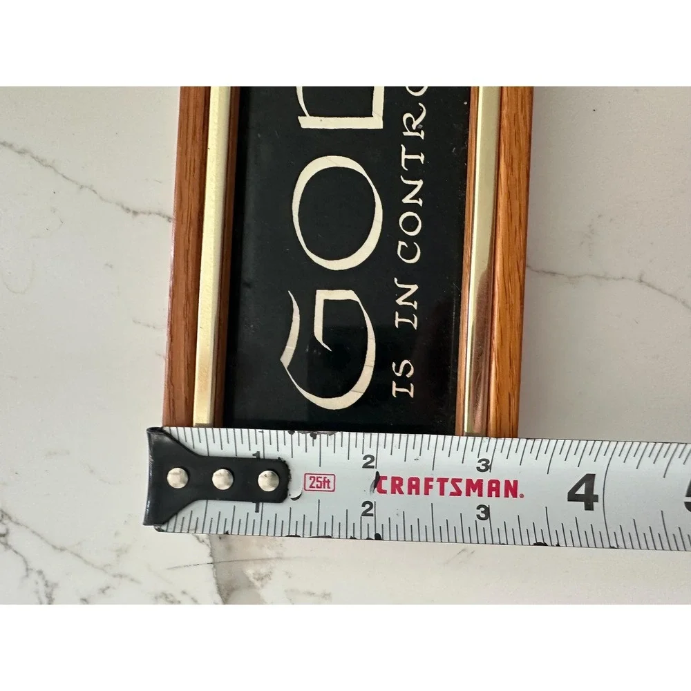 Small Wooden Framed God is in Control